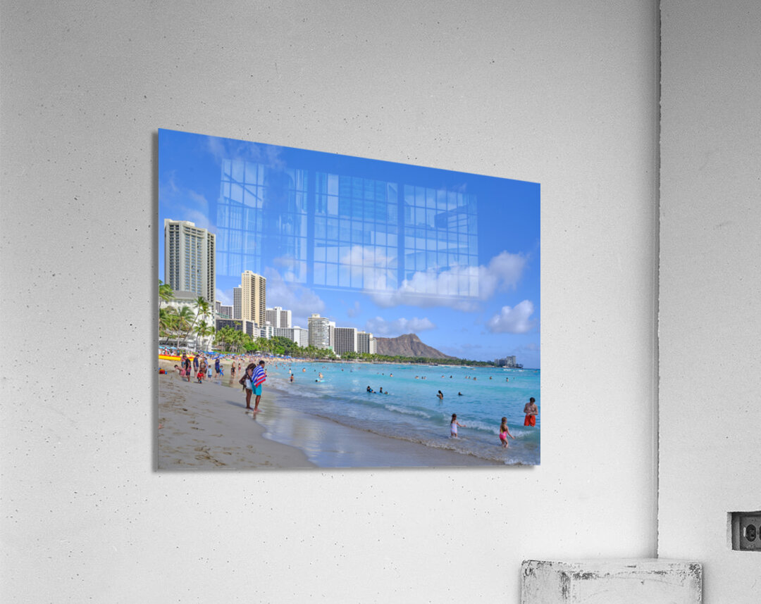 Hawaii Beach Diamond Head Acrylic Print