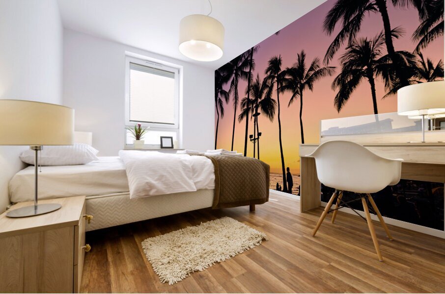 Hawaii Sunset Mural print