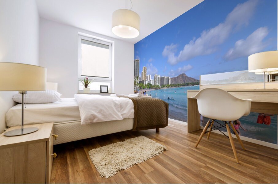 Hawaii Beach Diamond Head Mural print