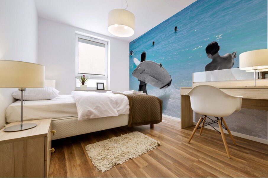 Hawaii Surfing Mural print