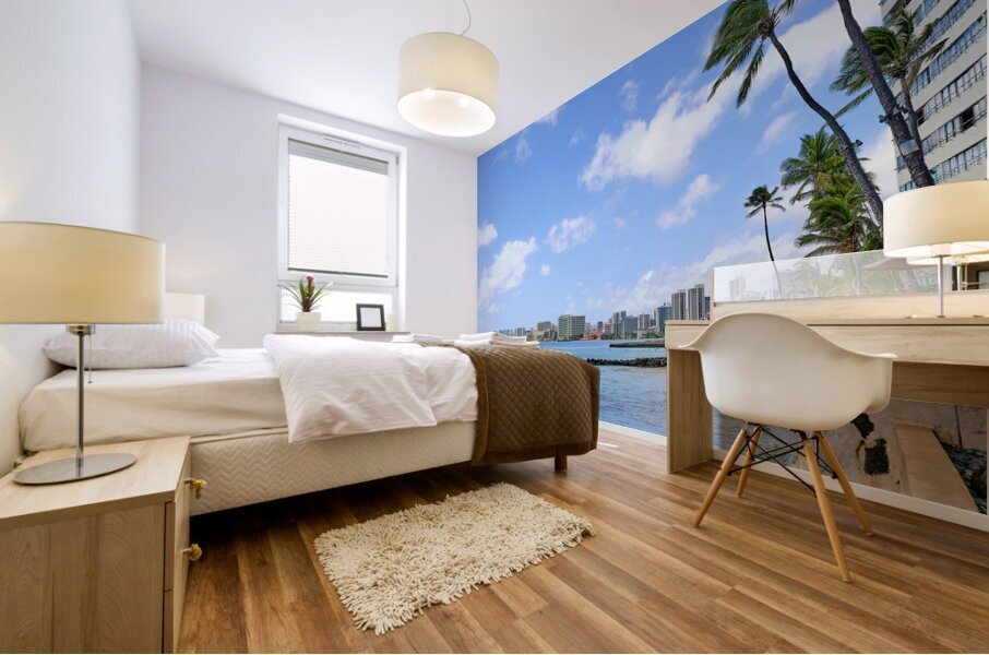 Hawaii Waikiki Beach Mural print