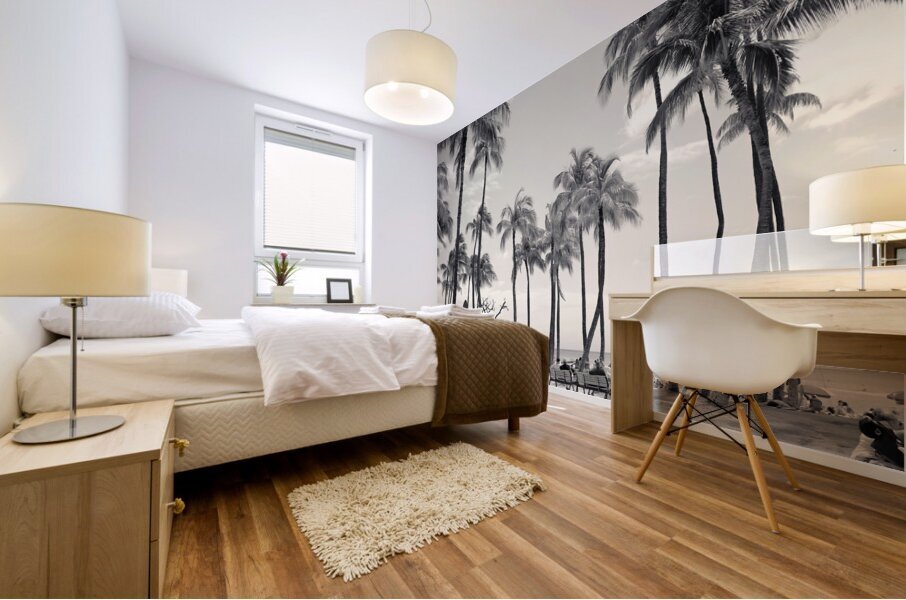 Hawaii Palms BW II Mural print