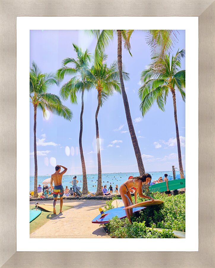 Hawaii Surf Picture Frame print