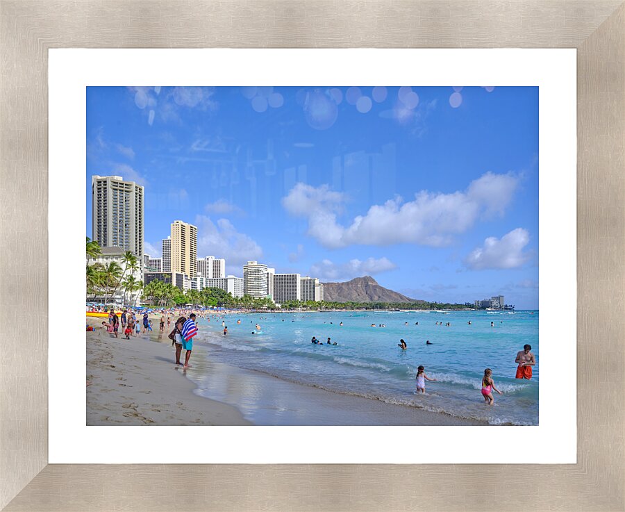 Hawaii Beach Diamond Head Picture Frame print