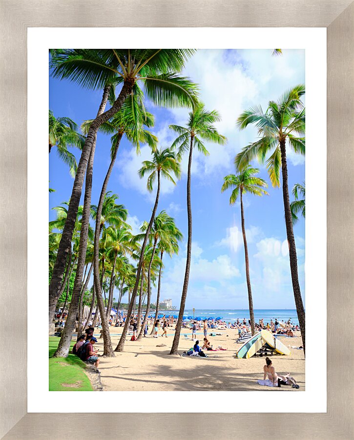 Hawaii Palms Beach Picture Frame print