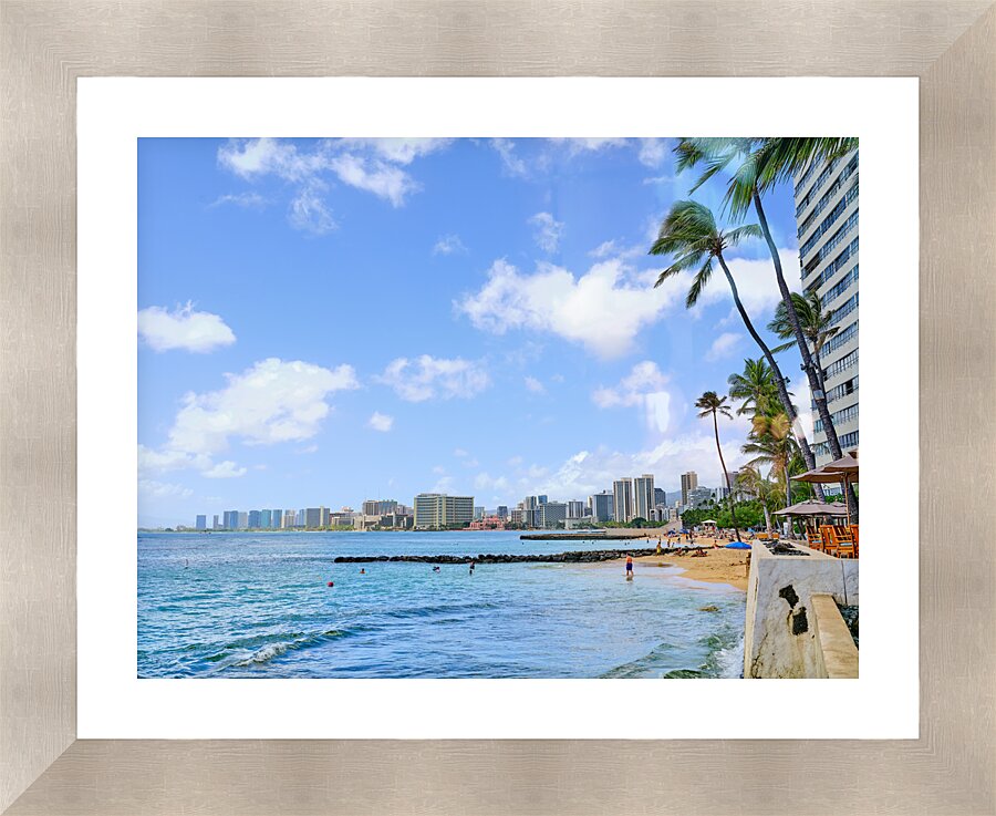Hawaii Waikiki Beach Picture Frame print