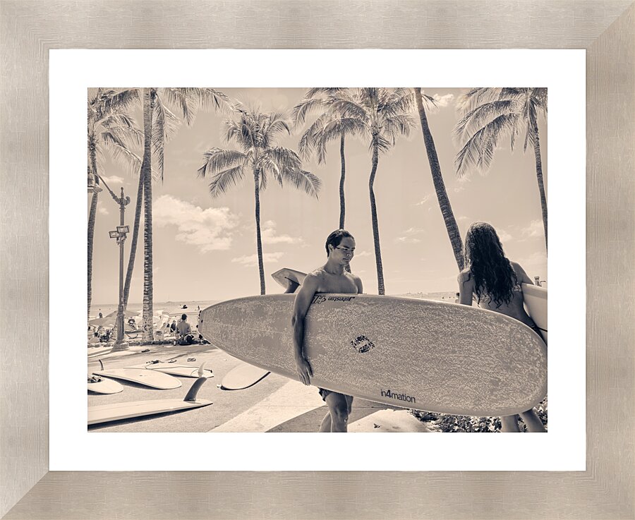 Hawaii Surfing III Picture Frame print