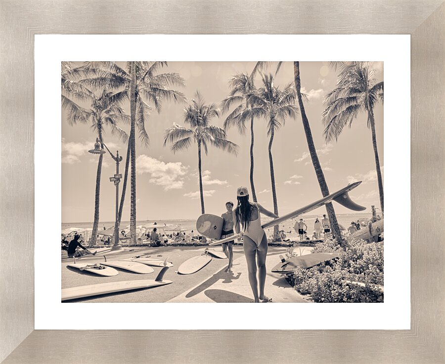 Hawaii Surfing IV Picture Frame print
