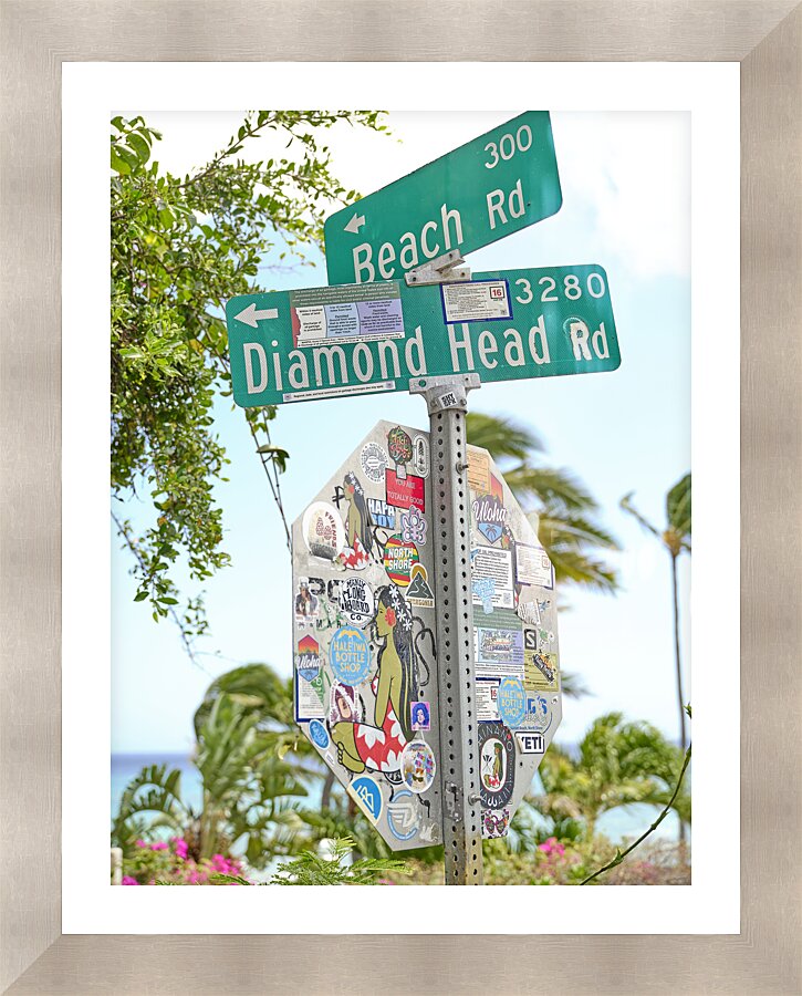 Hawaii Street Sign Picture Frame print