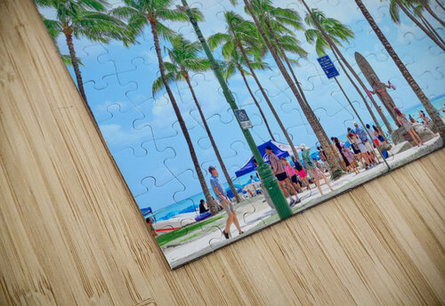 Hawaii Palms Duke Statue Kamara Studio   Ultra High Resolution Mural Prints puzzle