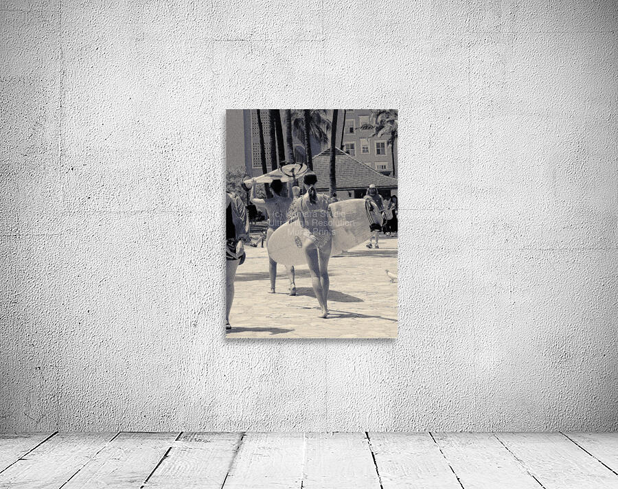 Hawaii Surf Grils BW Wall Preview