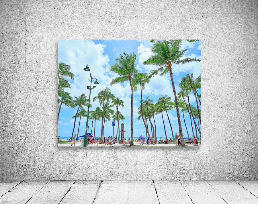 Hawaii Palms Duke Statue Wall Preview