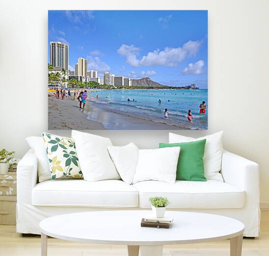 Hawaii Beach Diamond Head Reproduction