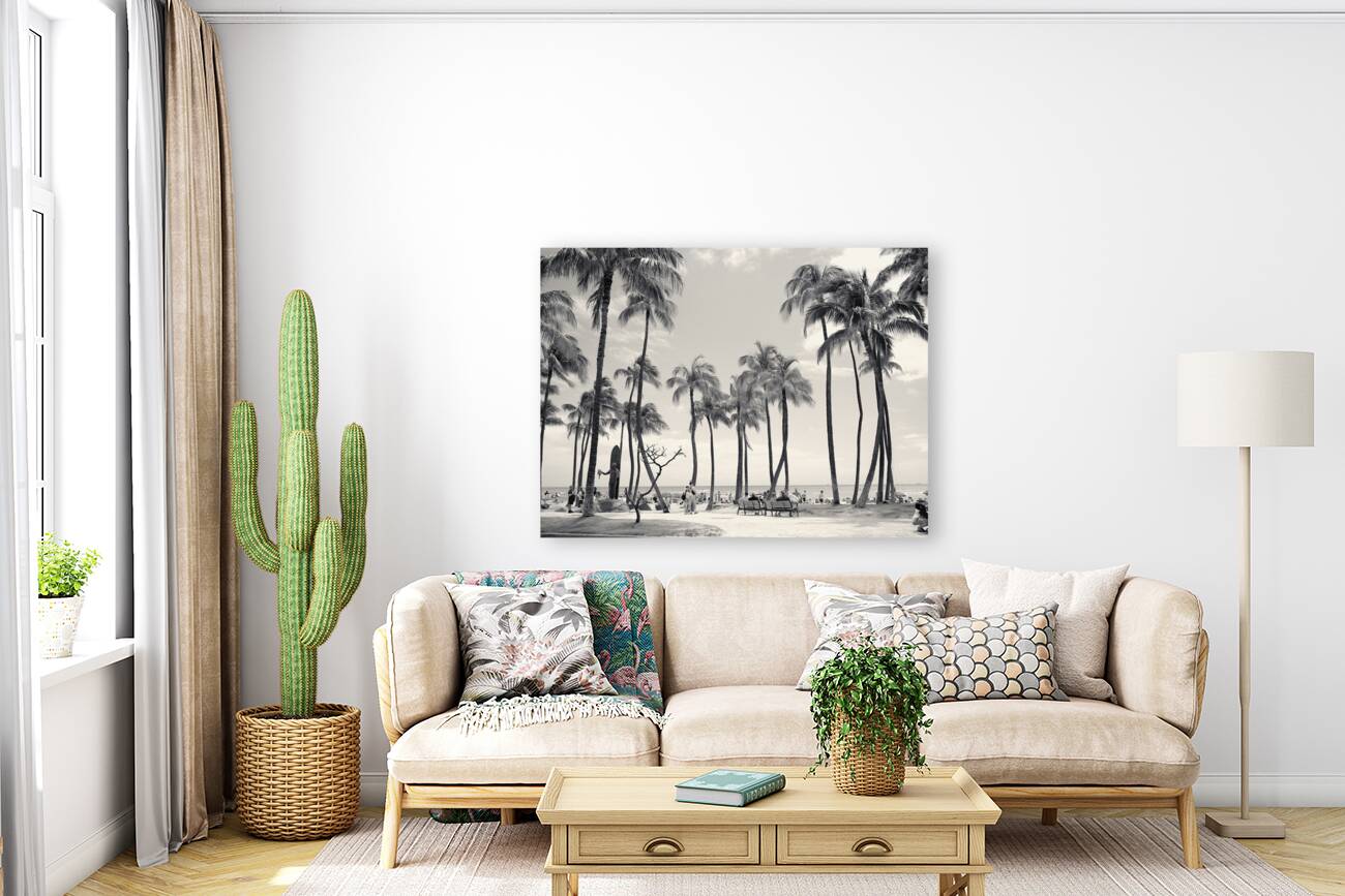 Hawaii Palms BW II Reproduction