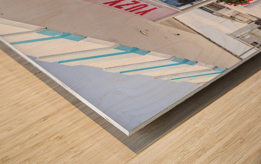 California Beach Store Wood print