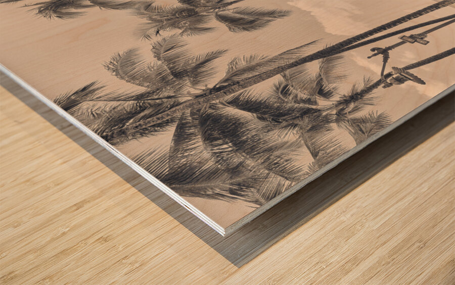 Hawaii Surfing II Wood print